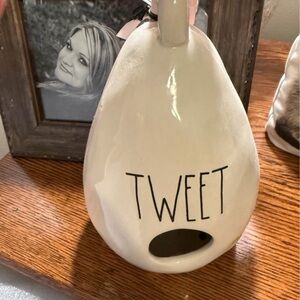 Rae Dunn Cream 'Tweet' Birdhouse